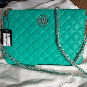 Quilted Turquoise Crossbody Bag